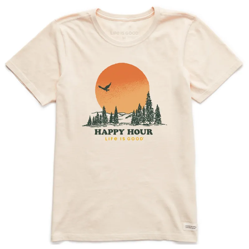 Women's Happy Hour Sunset Short Sleeve Crusher Tee sold by Life is Good