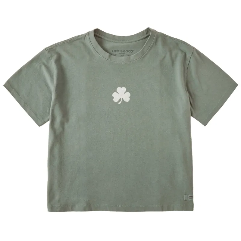 Women's Bert's Shamrock Short Sleeve Crusher Boxy Tee sold by Life is Good