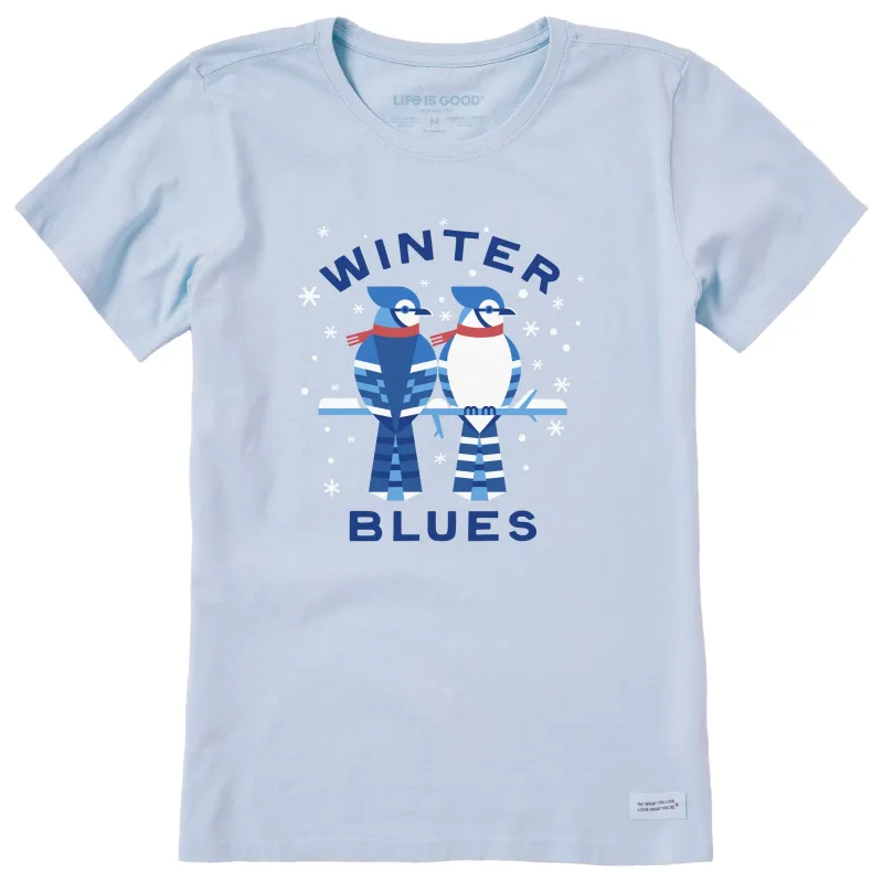 Women's Winter Blues Short Sleeve Crusher Tee sold by Life is Good