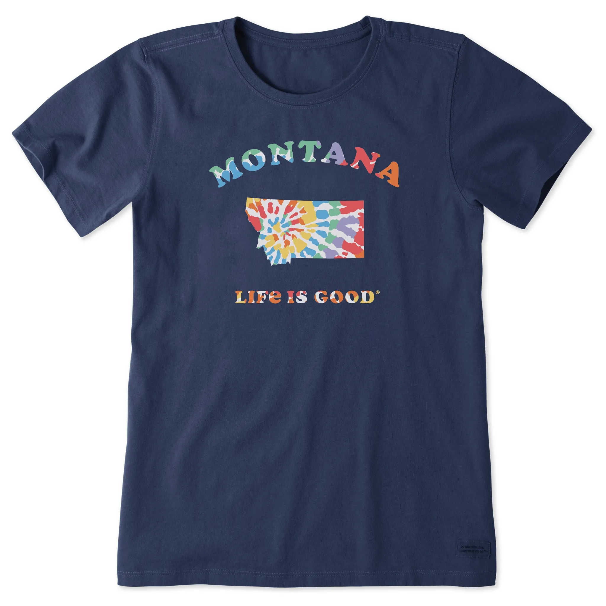 Women's Tie Dye Montana Short Sleeve Crusher Tee sold by Life is Good