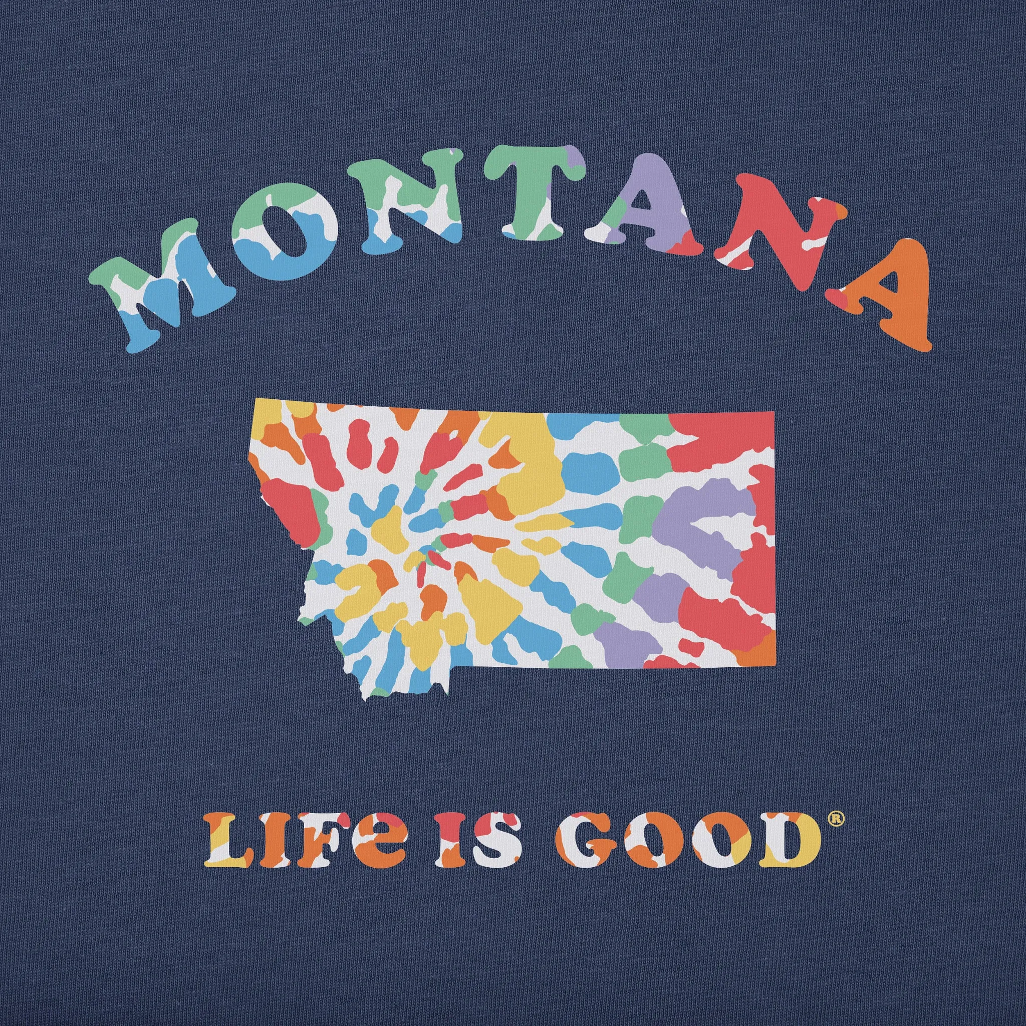 Women's Tie Dye Montana Short Sleeve Crusher Tee sold by Life is Good product image thumbnail 2