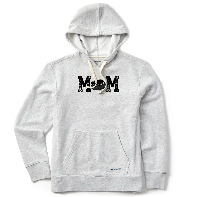 Women's Hockey Puck Mom Simply True Fleece Hoodie sold by Life is Good
