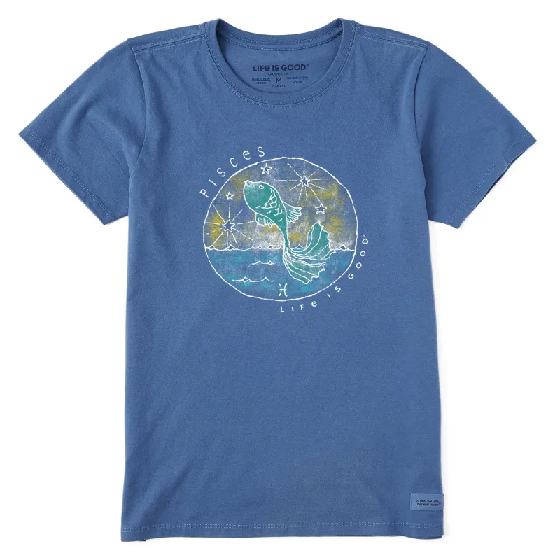 Women's Trippy Pisces Short Sleeve Crusher Tee sold by Life is Good