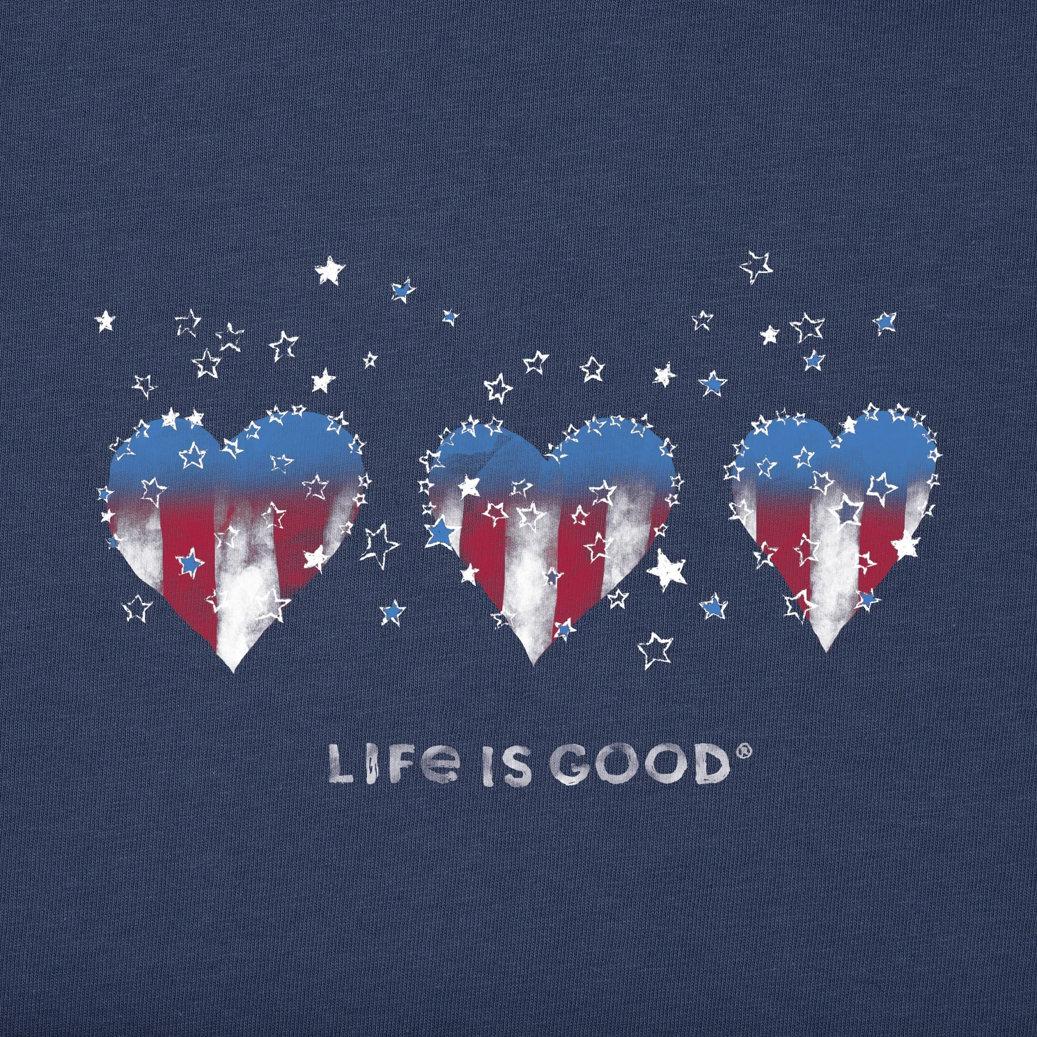 Women's Americana Hearts Stars and Stripes Short Sleeve Crusher Tee sold by Life is Good product image thumbnail 2