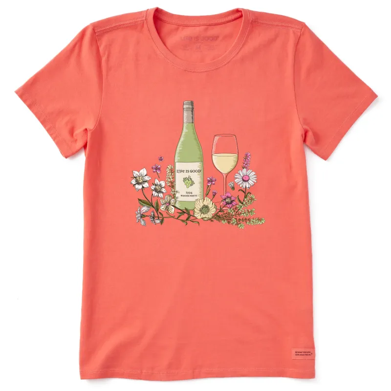Women's Botanical White Wine Short Sleeve Tee sold by Life is Good