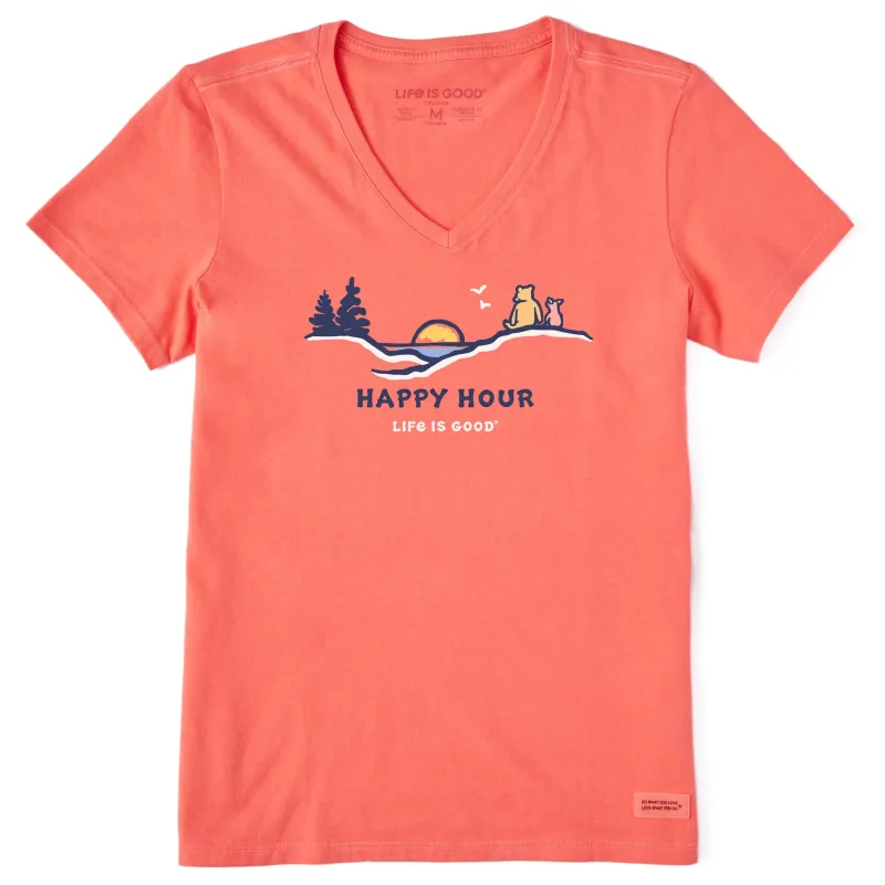 Women's Winnie & P Happy Hour Short Sleeve Vee sold by Life is Good
