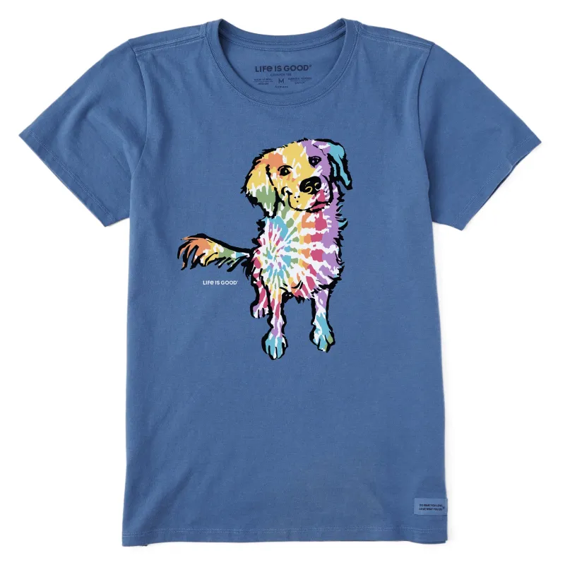 Women's Tie Dye Retriever Short Sleeve Crusher Tee sold by Life is Good