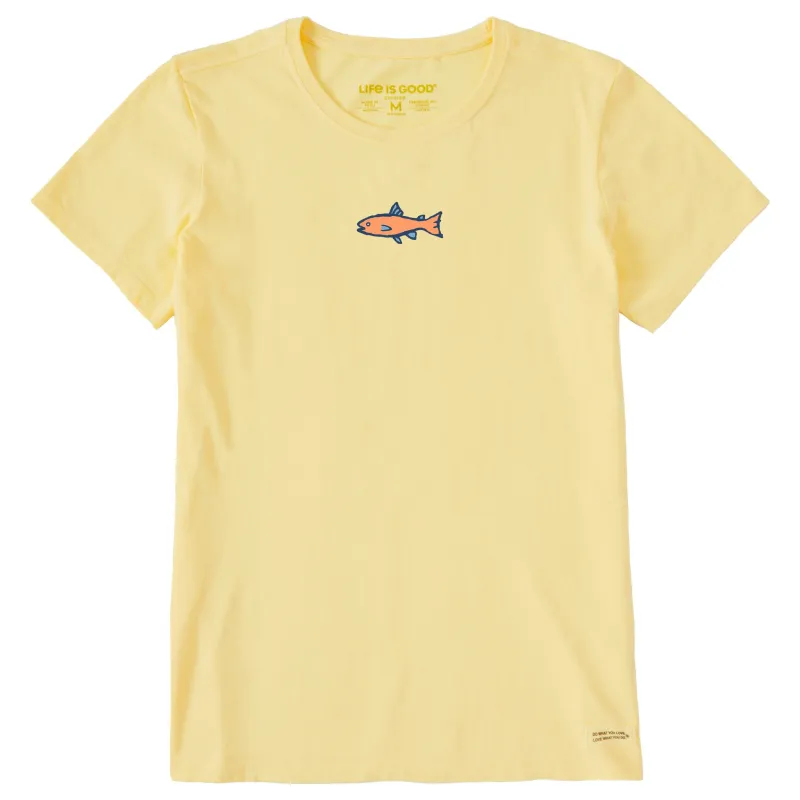 Women's Inkbrush Fish Short Sleeve Crusher-LITE Tee sold by Life is Good