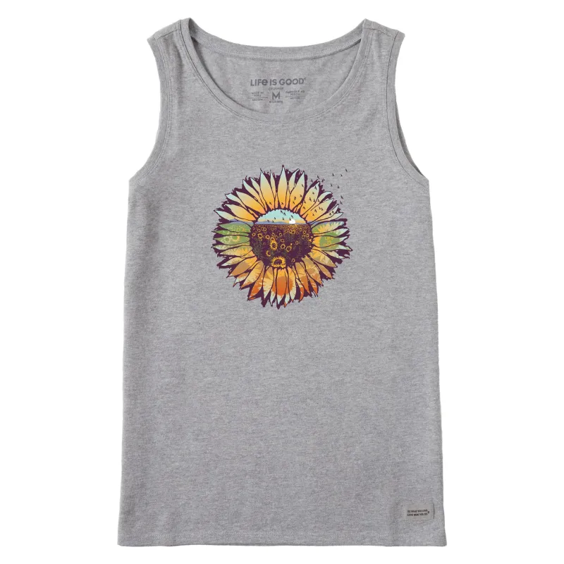Women's Sunflowerscape Crusher Tank sold by Life is Good