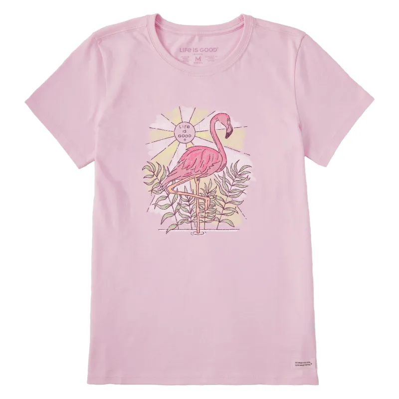 Women's Dreamy Flamingo Short Sleeve Tee sold by Life is Good