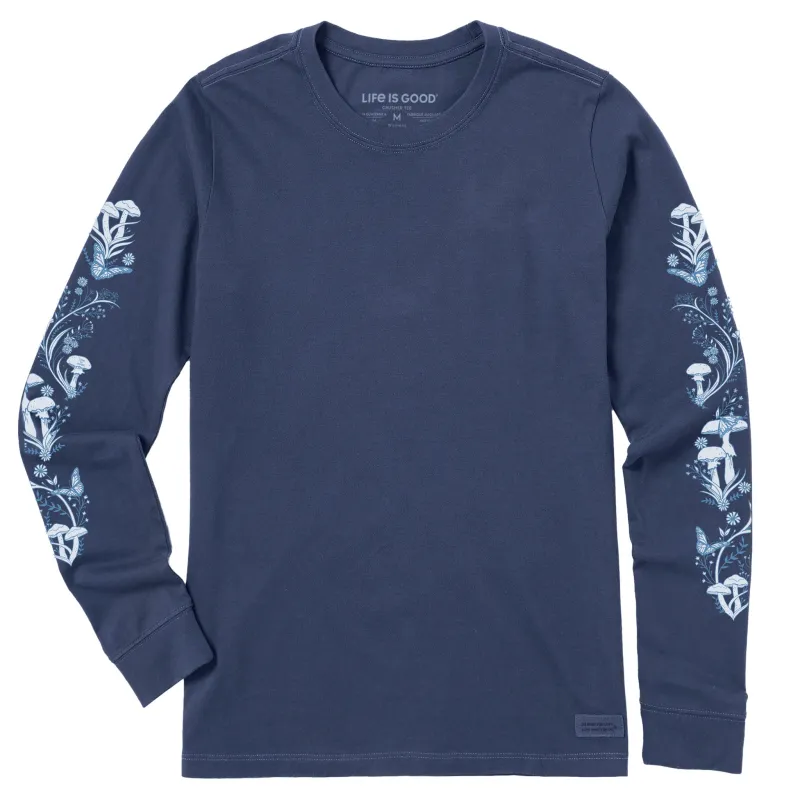 Women's Mushroom Garden Long Sleeve Crusher Tee sold by Life is Good