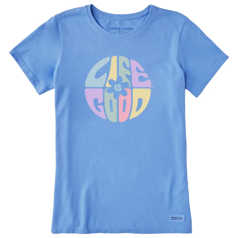 Women's Daisy Circle Psychedelic Short Sleeve Tee sold by Life is Good