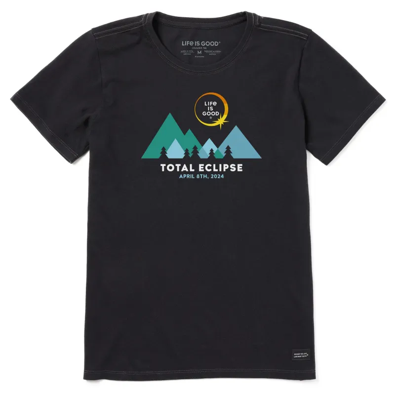 Women's Minimalist Mountains Eclipse Short Sleeve Tee sold by Life is Good