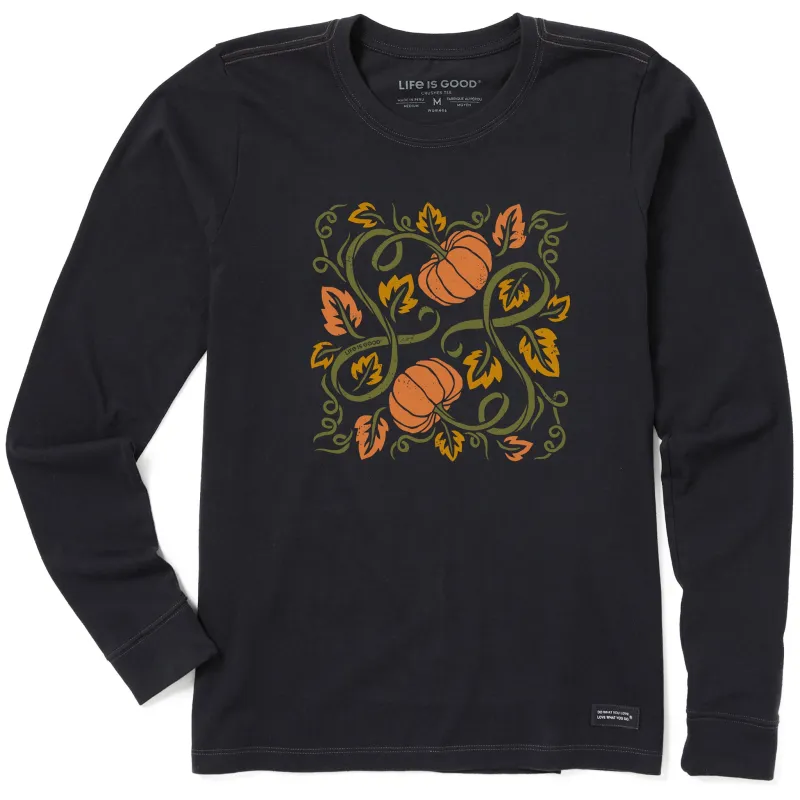 Women's Pumpkin Vines Long Sleeve Crusher Tee sold by Life is Good