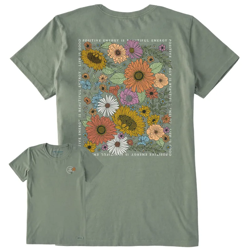 Women's Beautiful Energy Wildflowers Short Sleeve Tee sold by Life is Good