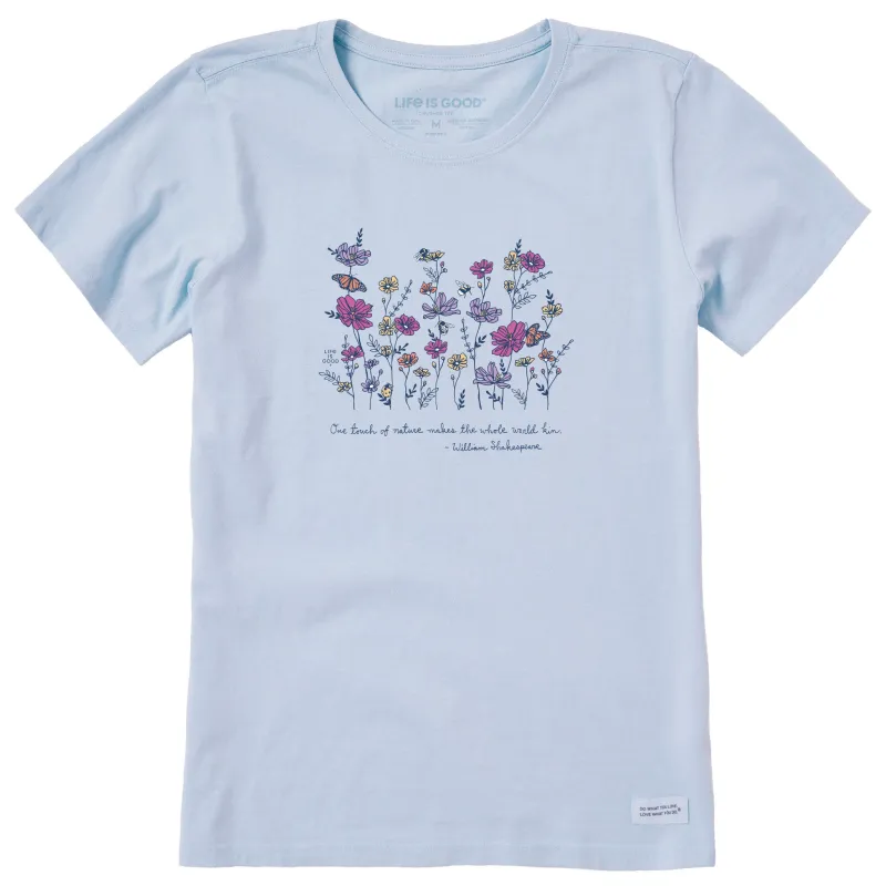 Women's Shakespeare Flowers Short Sleeve Crusher Tee sold by Life is Good