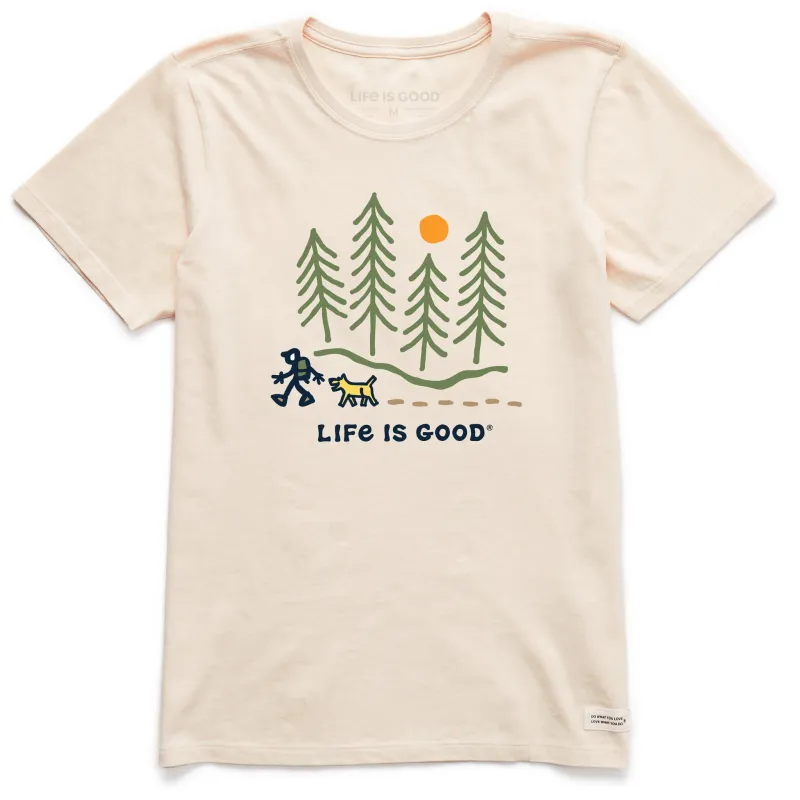 Women's Hiking through the Woods Short Sleeve Crusher Tee made by Life is Good