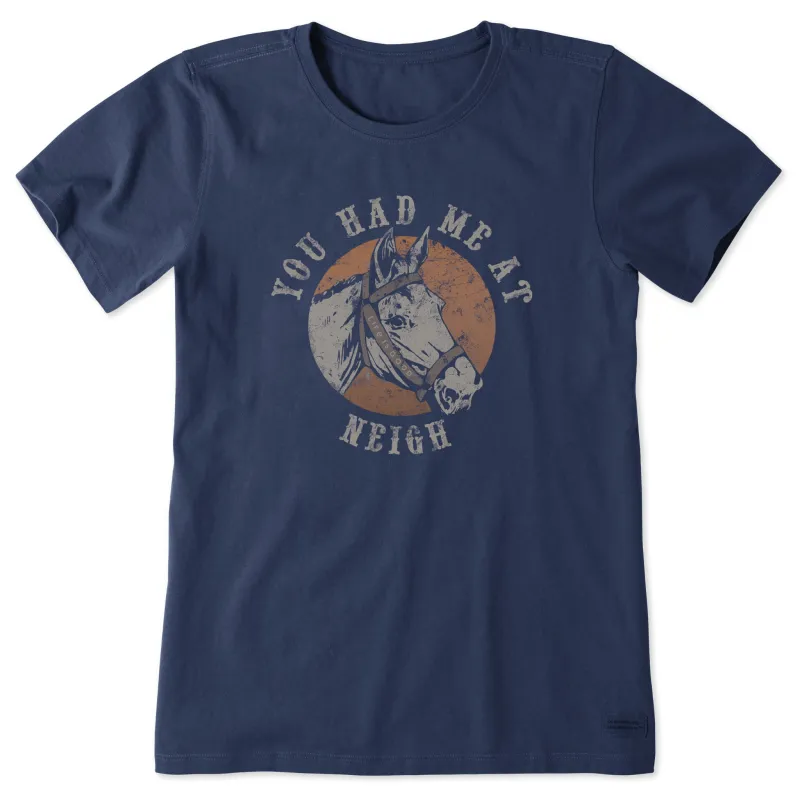 Women's You Had me at Neigh Short Sleeve Tee sold by Life is Good