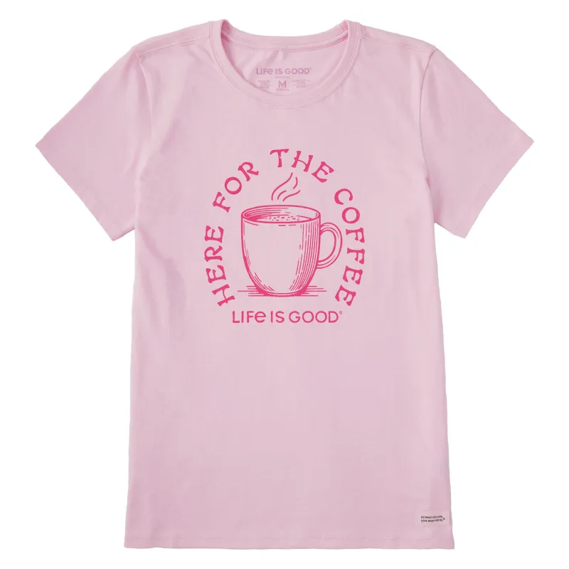 Women's Here for the Coffee Short Sleeve Tee sold by Life is Good