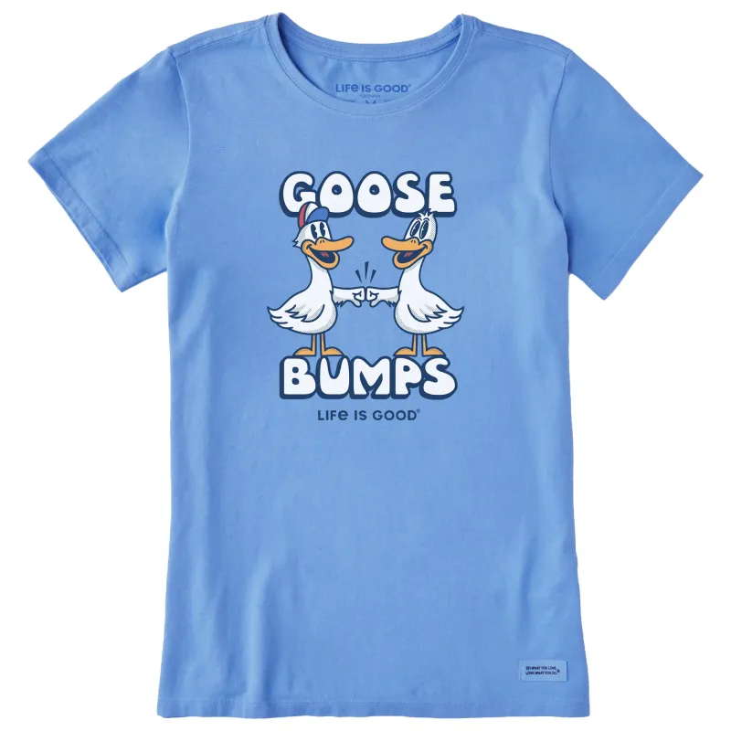 Women's Goose Bumps Mascot Short Sleeve Tee sold by Life is Good