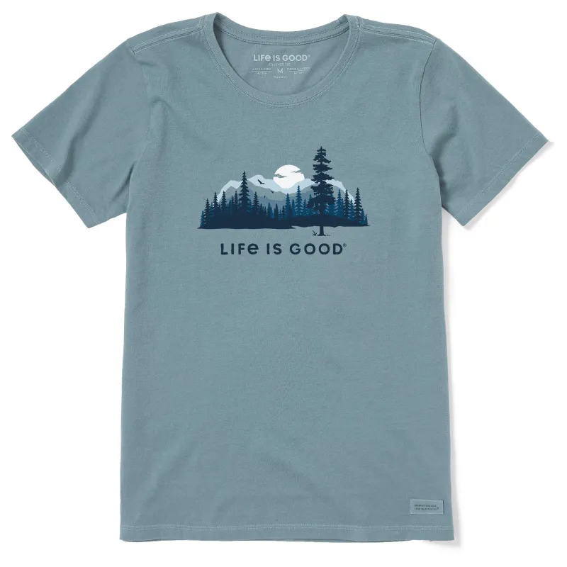 Women's Evergreen Silhouette Short Sleeve Crusher Tee sold by Life is Good