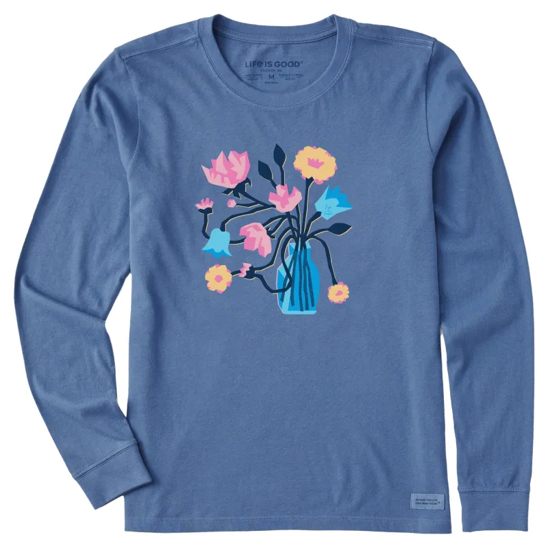 Women's Bloomin' Vase Long Sleeve Crusher Tee sold by Life is Good