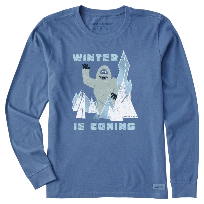 Women's Winter is Coming Bumble Long Sleeve Crusher Tee made by Life is Good