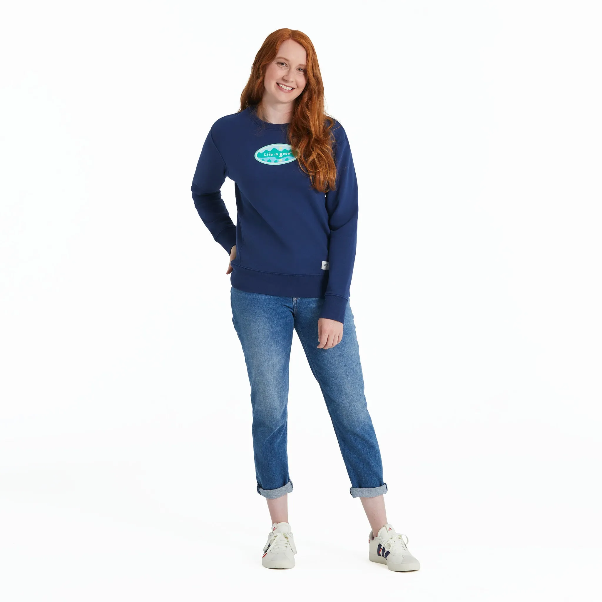 Women's Mountainside Oval Simply True Fleece Crew sold by Life is Good product image thumbnail 5