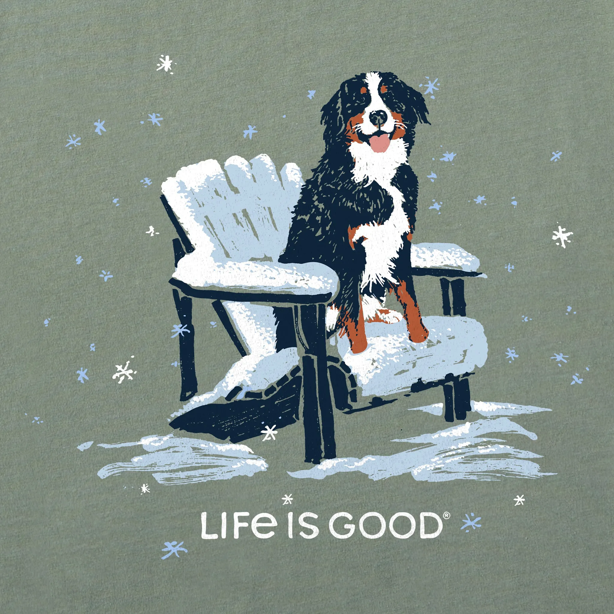 Women's Snowy Adirondack Bernese Long Sleeve Crusher Vee sold by Life is Good product image thumbnail 4