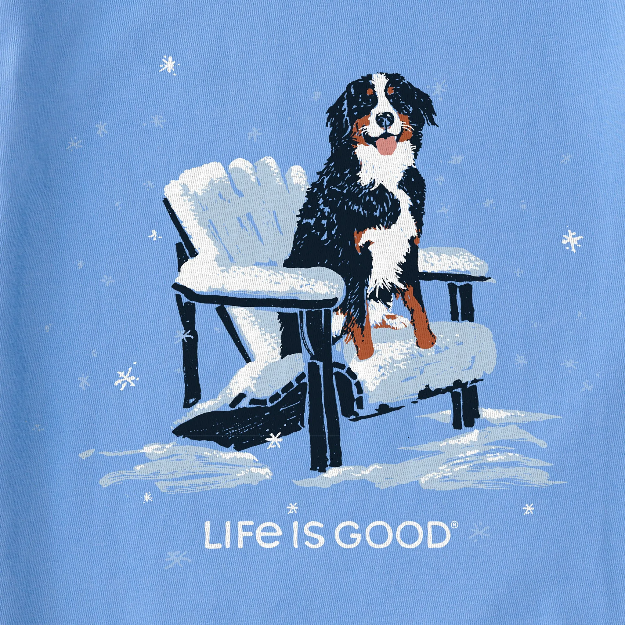 Women's Snowy Adirondack Bernese Long Sleeve Crusher Vee sold by Life is Good product image thumbnail 2