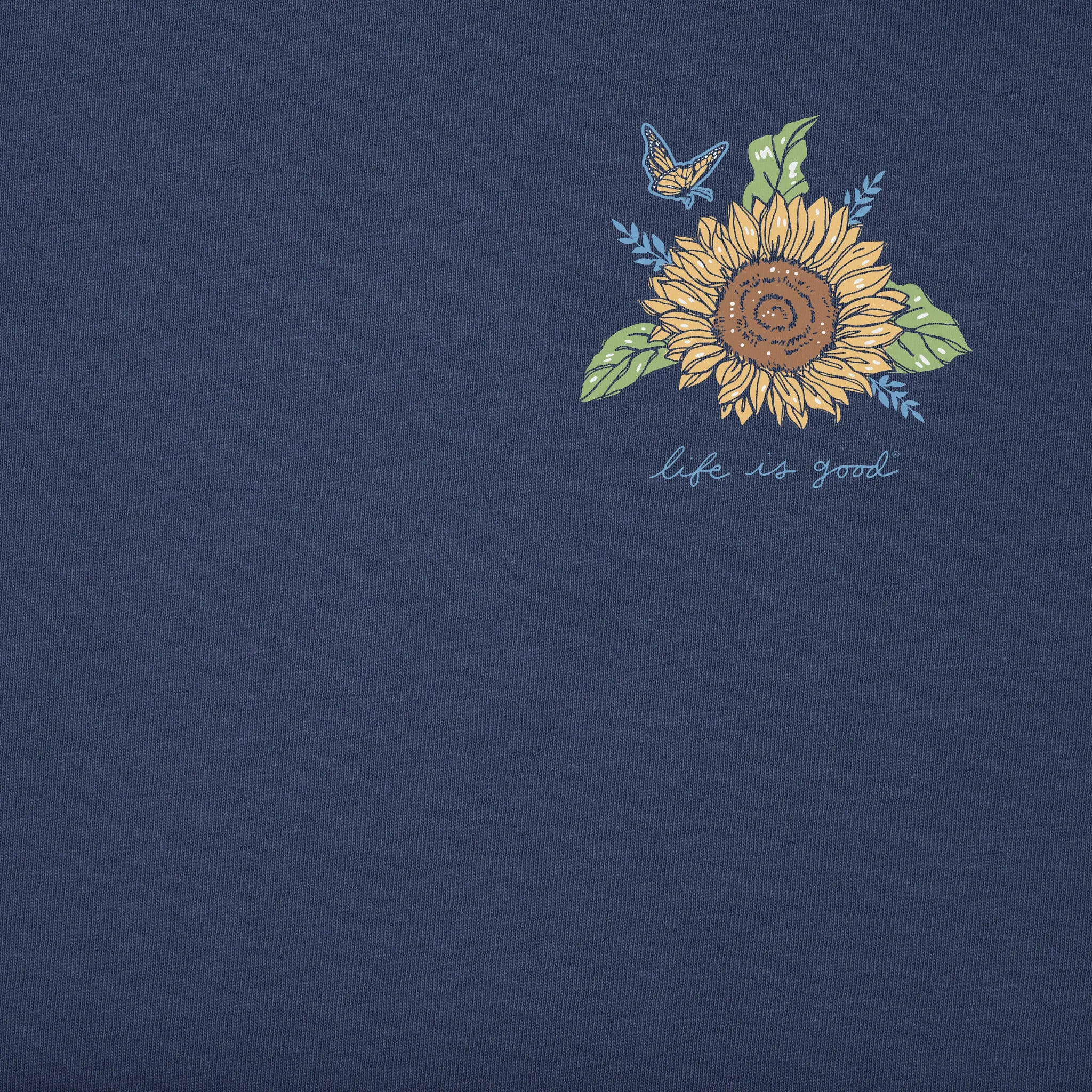 Women's Sunflowers & Monarchs Long Sleeve Crusher Tee sold by Life is Good product image thumbnail 3
