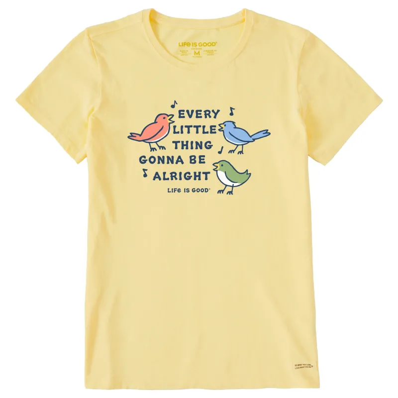 Women's Vintage Gonna Be Alright Birds Short Sleeve Tee sold by Life is Good