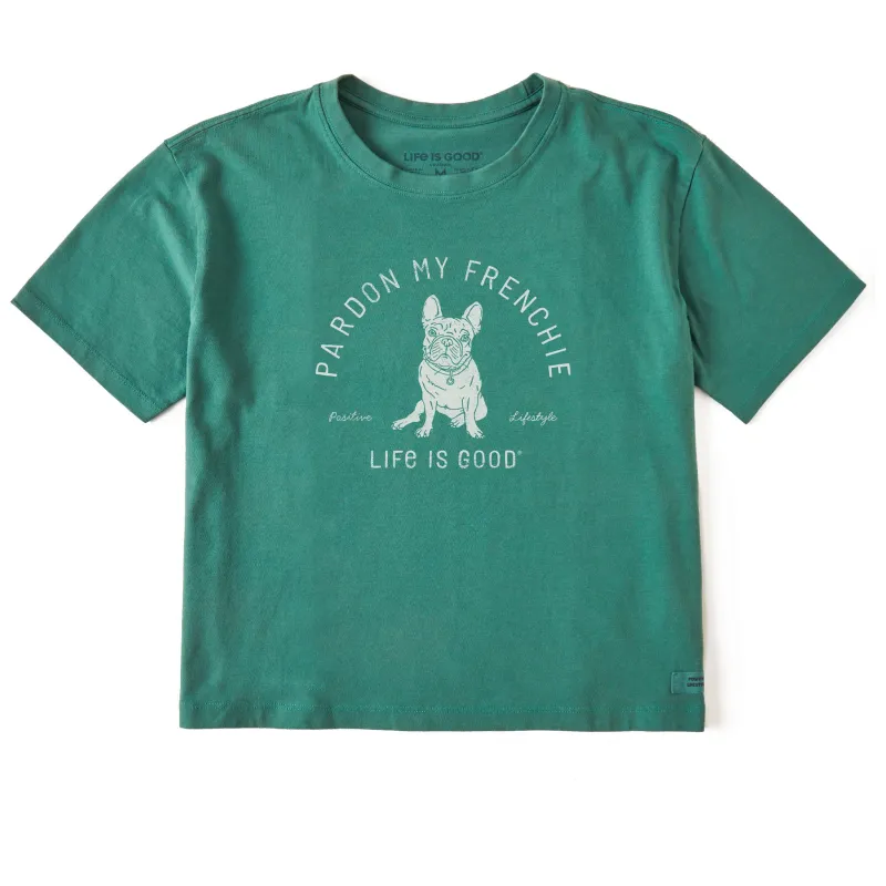 Women's Pardon my Frenchie Short Sleeve Crusher Boxy Tee sold by Life is Good