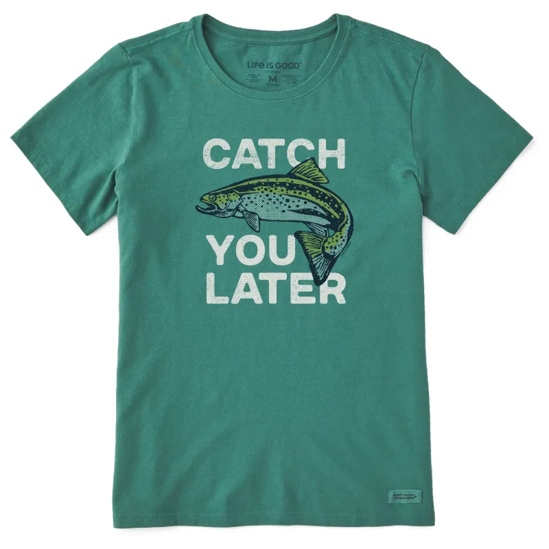 Women's Catch You Later Trout Short Sleeve Crusher Tee sold by Life is Good