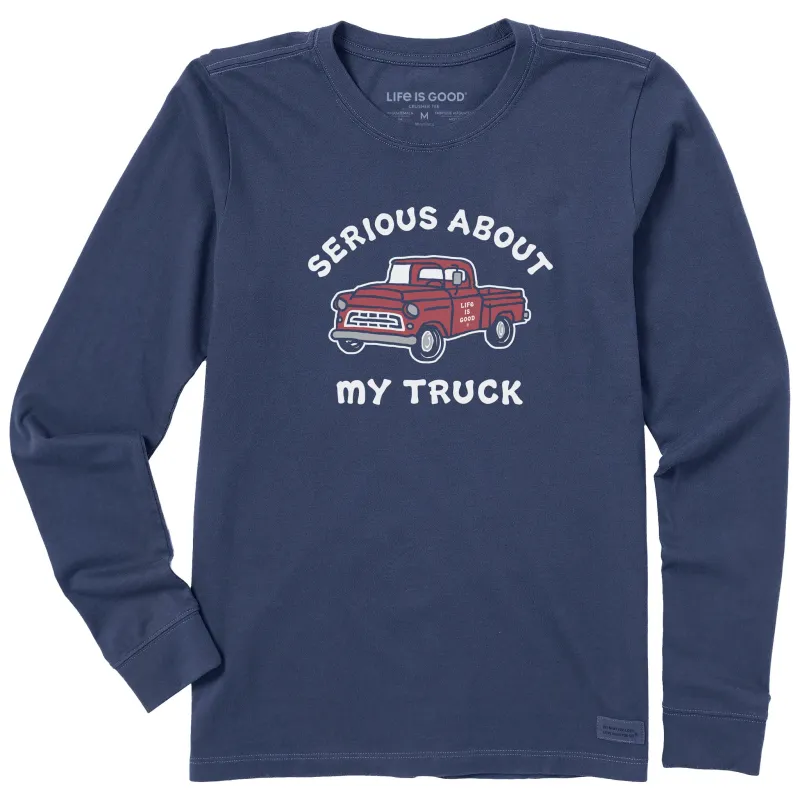 Women's Serious About My Truck Long Sleeve Crusher Tee made by Life is Good