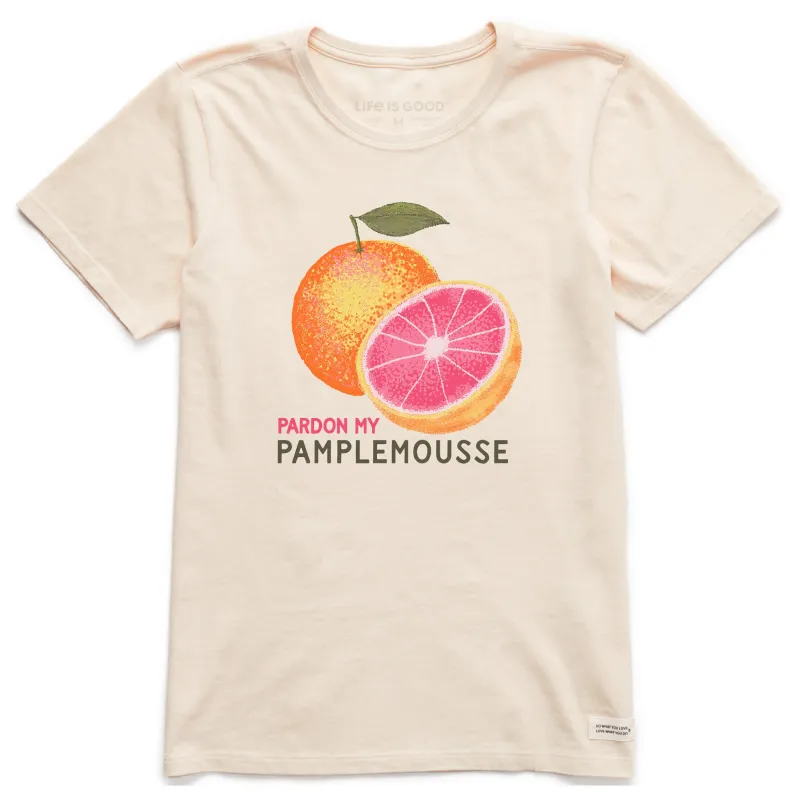 Women's Pardon My Pamplemousse Short Sleeve Crusher Tee sold by Life is Good