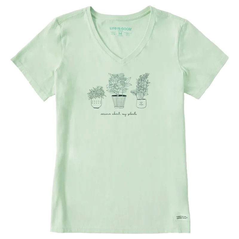 Women's Serious About My Plants Short Sleeve Crusher Vee sold by Life is Good