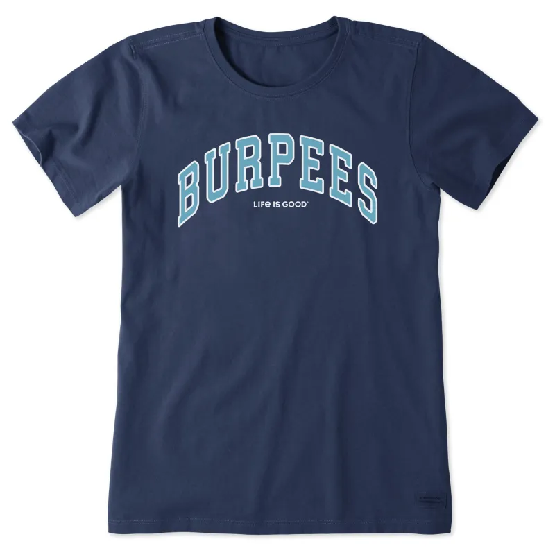 Women's Burpees Arch Short Sleeve Crusher Tee sold by Life is Good