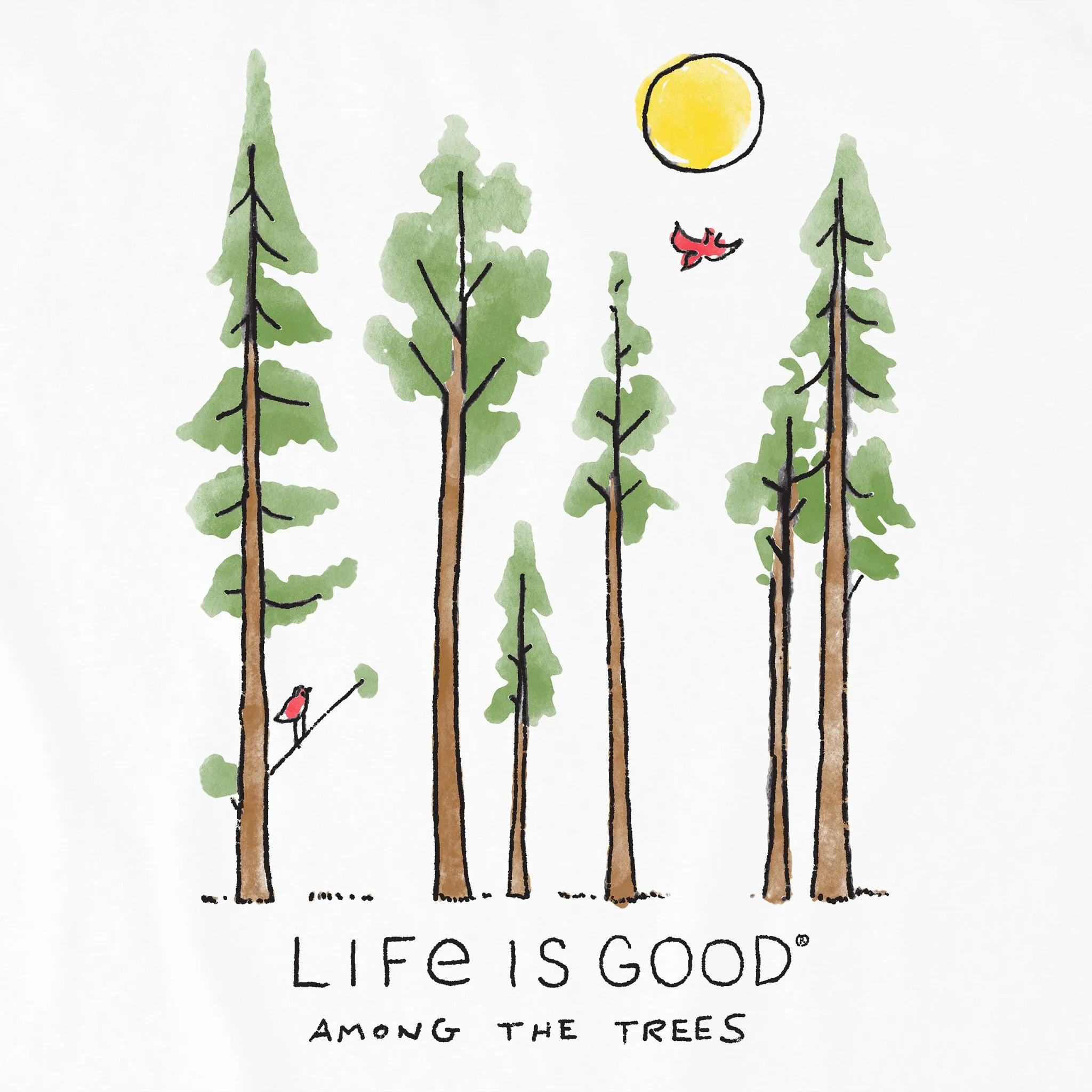 Women's Life is Good Among the Trees Long Sleeve Crusher Tee sold by Life is Good product image thumbnail 4