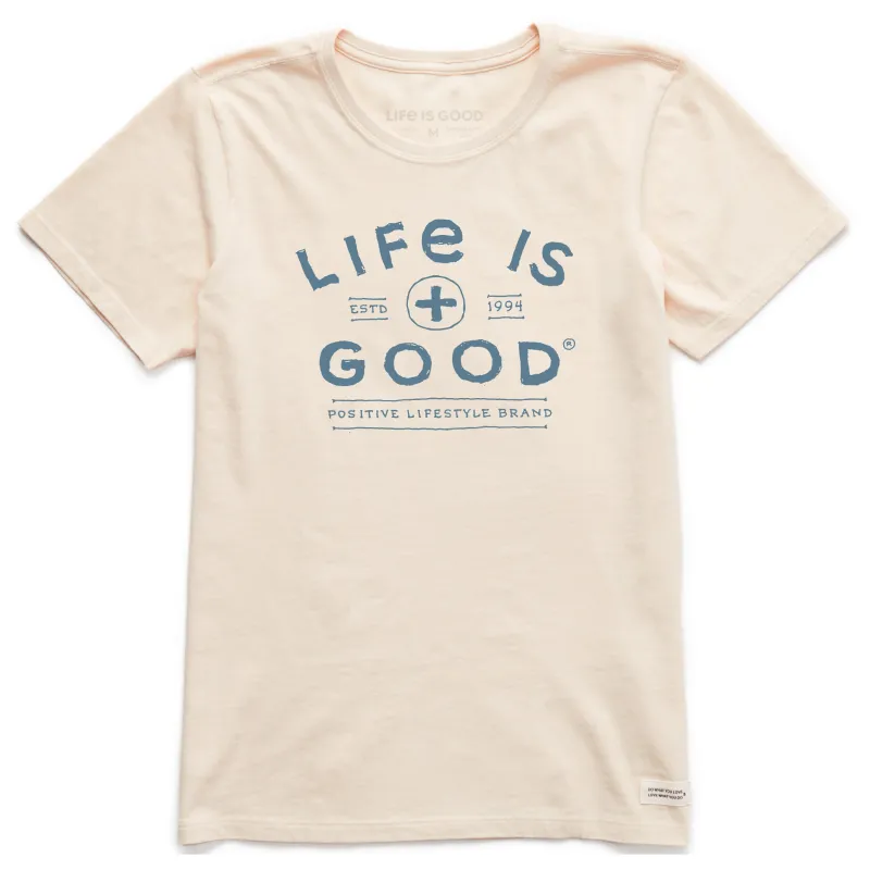 Women's Positive Lifestyle Plus Sign Short Sleeve Crusher Tee sold by Life is Good