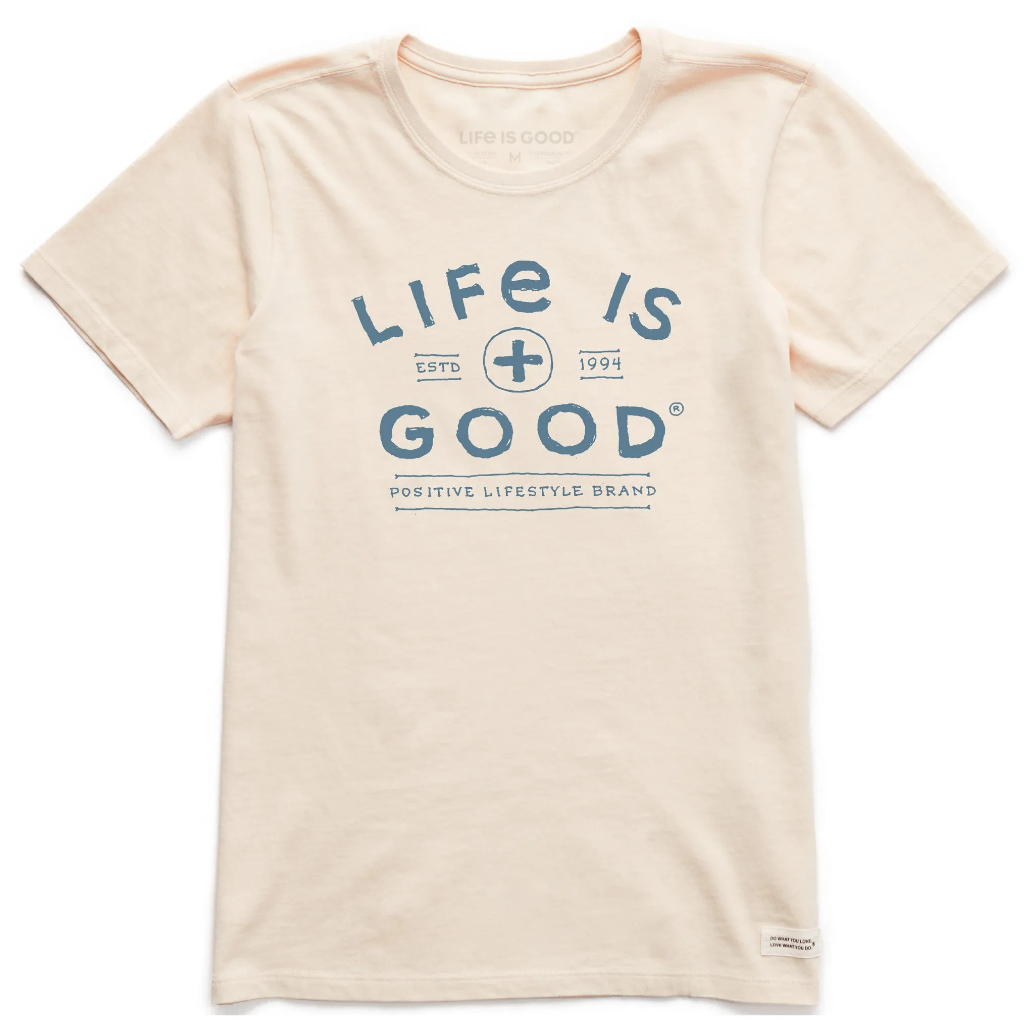 Women's Positive Lifestyle Plus Sign Short Sleeve Crusher Tee sold by Life is Good