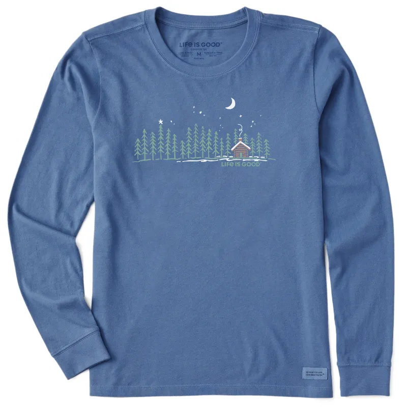 Women's Cabin Landscape Long Sleeve Crusher Tee made by Life is Good