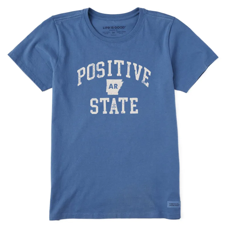 Women's Positive State Arkansas Short Sleeve Crusher Tee sold by Life is Good