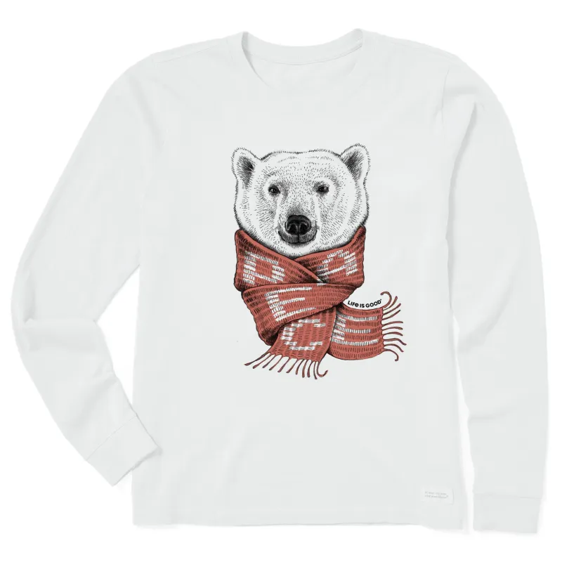 Women's Polar Bear Peace Long Sleeve Crusher Tee sold by Life is Good