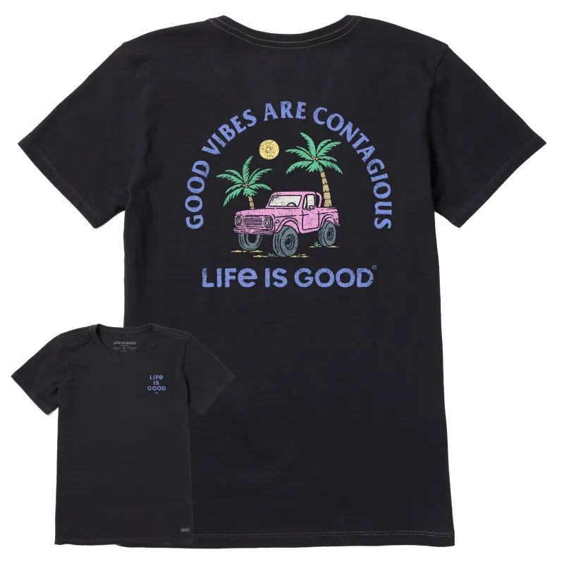 Women's Good Vibes are Contagious ATV Short Sleeve Tee sold by Life is Good