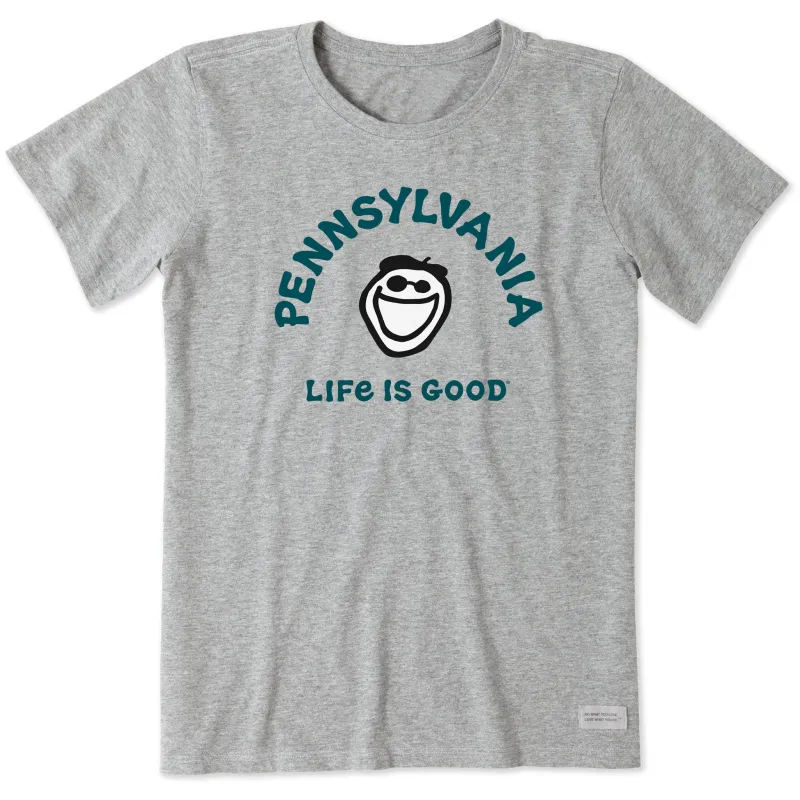 Women's Jake Pennsylvania Short Sleeve Crusher Tee sold by Life is Good