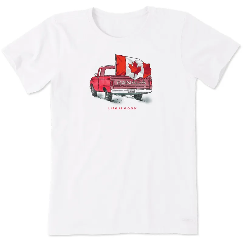 Women's Canada Flag Truck Short Sleeve Tee made by Life is Good