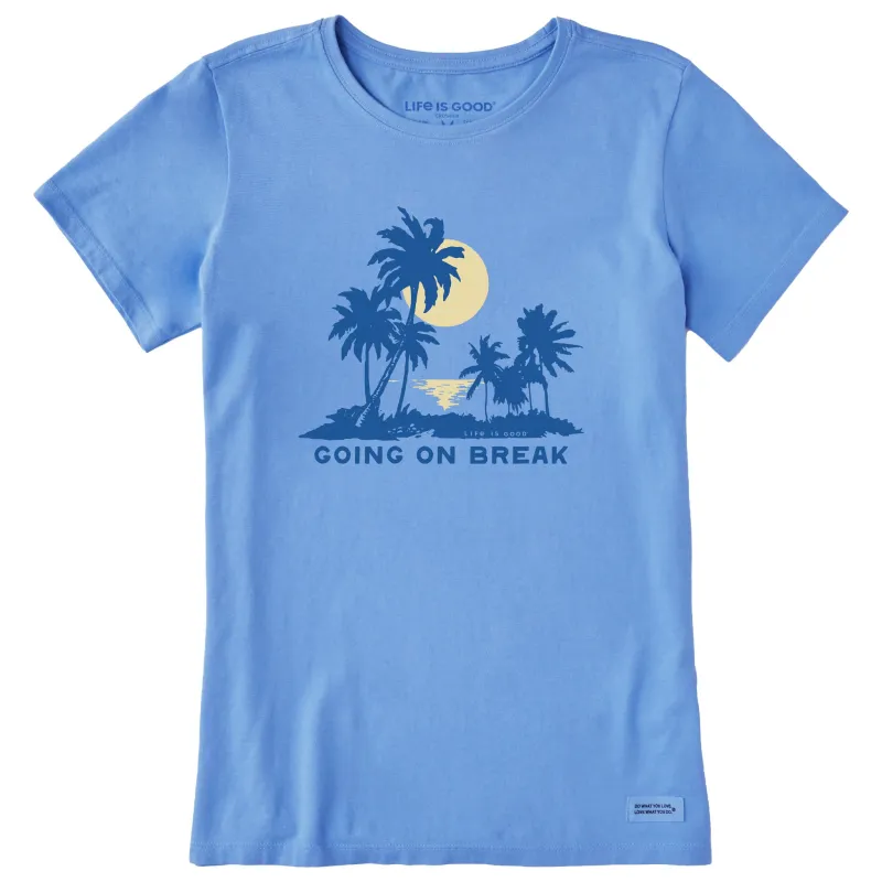 Women's Going on Break Palms Short Sleeve Tee sold by Life is Good