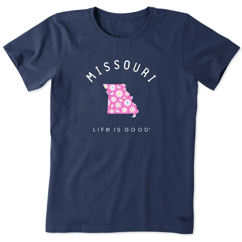 Women's Missouri Daisies Short Sleeve Crusher Tee sold by Life is Good
