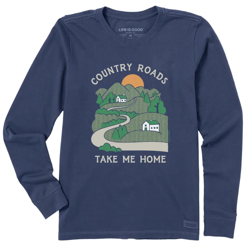 Women's Country Roads Take Me Home Long Sleeve Crusher Tee made by Life is Good